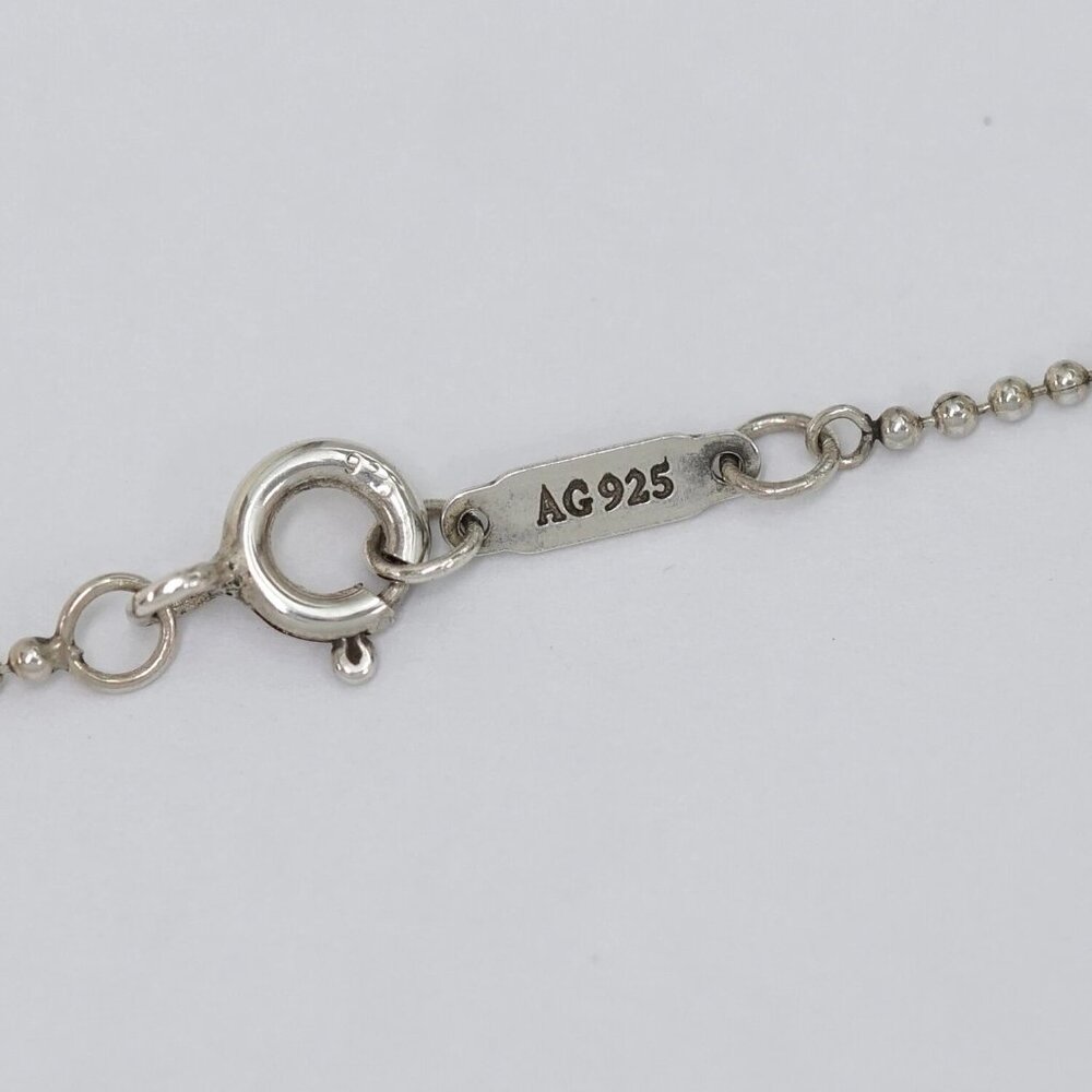 Tiffany & Co. Letter E Disc Round Ball Chain Necklace 17" Silver 925 Auth w/Bag - Picture 6 of 7